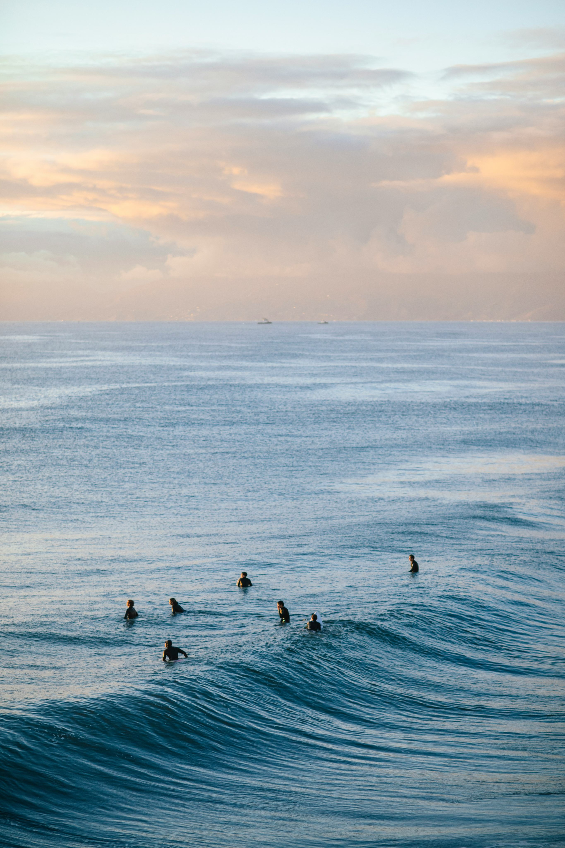 Session de surf : Un surfeur en pleine action glissant sur une vague dynamique.